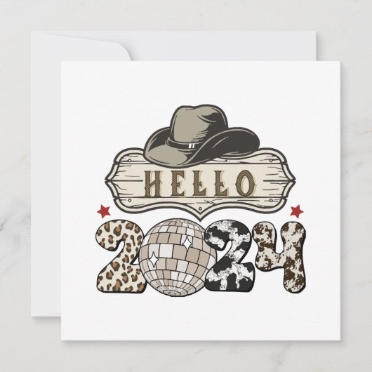 Hallo 2024 Western Einladung (Vorderseite)