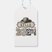 Hallo 2024 Western Geschenkanhänger (Vorderseite)