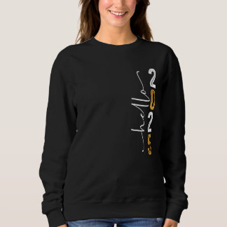 Hallo 2025 Frohes neues Jahr der Typografie Klassi Sweatshirt