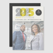 Hallo 2025 Kalender Neujahr Magnetfotokarte Magnetkarte (Vorne/Hinten)