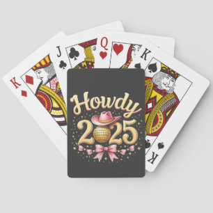 Hallo 2025 Silvester Cowboy Western  Spielkarten