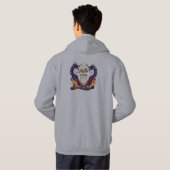 Hallo 2026 Dual Dragon Fire Pullover Hoodie (Schwarz voll)