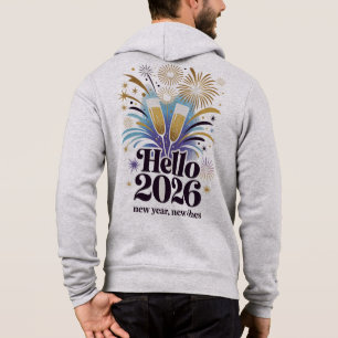 Hallo 2026 Feier – Neujahrs-Sparkling-Design Hoodie