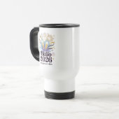 Hallo 2026 Feier – Neujahrs-Sparkling-Design Reisebecher (Vorderseite Links)