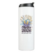 Hallo 2026 Feier – Neujahrs-Sparkling-Design Thermosbecher (Nach links gedreht)
