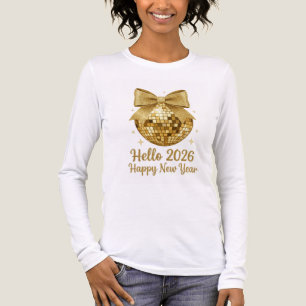 ✨ Hallo 2026 Frohes Neues Jahr Disco Ball T-Shirt Tri-Blend Shirt
