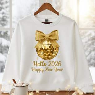 ✨ Hallo 2026 Frohes Neues Jahr Disco Ball T-Shirt Tri-Blend Shirt