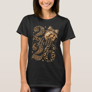Hallo 2026 Leopard Coquette Disco Ball Frohes Neue T-Shirt