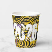 Hallo 2026 Silvester Trippy Fett Schrift Pappbecher (Vorderseite)