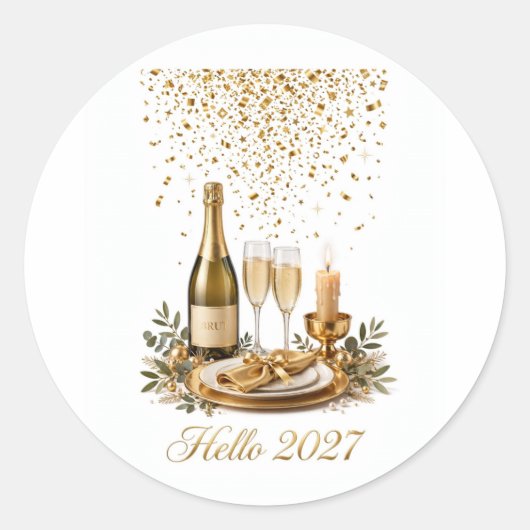 Hallo 2027 Aufkleber (Vorderseite)