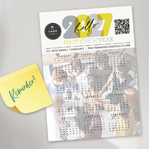 Hallo 2027 Kalender Neujahr Magnetische Fotokarte Magnetkarte