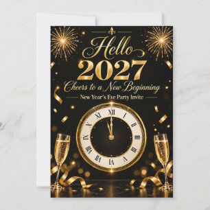 Hallo 2027 – Prost auf einen neuen Anfang Einladung