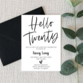 Hallo 20. Geburtstag Einladung