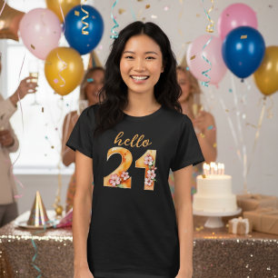 Hallo 21 Cherry Blossom 21. Geburtstag T - Shirt