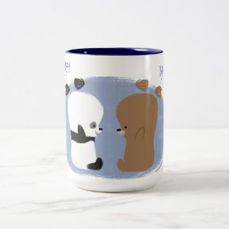 Hallo! 2 Bärn-Tasse Zweifarbige Tasse