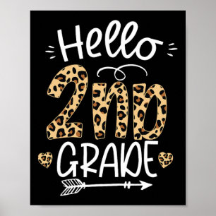 Hallo 2. Klasse Leopard-Lehrer Schüler Byck Zur S Poster