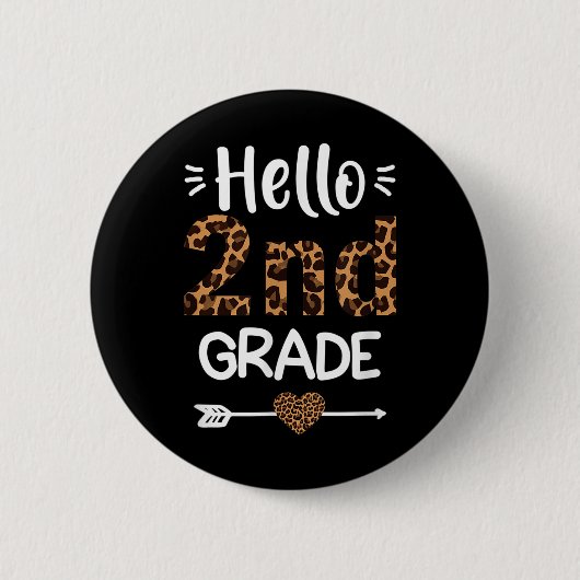 Hallo 2. Klasse Leopard-Lehrer Schüler Zurück zur Button (Vorderseite)