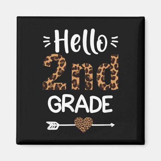 Hallo 2. Klasse Leopard Lehrer Schüler Zurück zur Magnet (Vorne)
