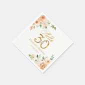 Hallo 30 Diamanten & Gold Geburtstag Serviette (Ecke)