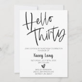 Hallo 30. Geburtstag Einladung (Vorderseite)