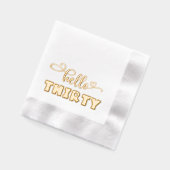Hallo 30. Geburtstag Elegant Moderne Servietten Mit Folie (Links)