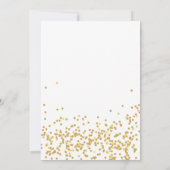 Hallo 30. Geburtstag Gold und Black Confetti Einladung (Rückseite)