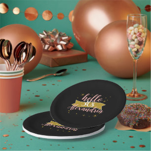 Hallo 30. Geburtstag Personalisiertes Design Pappteller