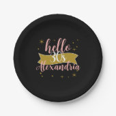 Hallo 30. Geburtstag Personalisiertes Design Pappteller (Vorderseite)