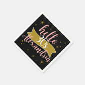 Hallo 30. Geburtstag Personalisiertes Design Serviette (Ecke)