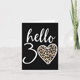 Hallo 30 Geschenke Herz Leopard 30 Jahre Party 30. Karte