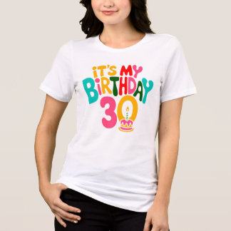 Hallo 30! Lass's Celebrate! Tri-Blend Shirt