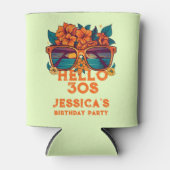 Hallo 30er tropische Vintag Retro Sommer Geburtsta Dosenkühler (Vorderseite)
