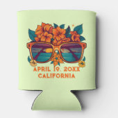 Hallo 30er tropische Vintag Retro Sommer Geburtsta Dosenkühler (Rückseite)