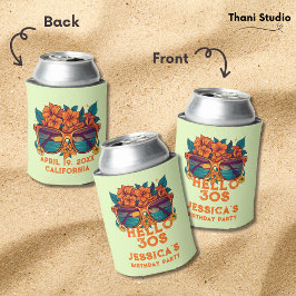 Hallo 30er tropische Vintag Retro Sommer Geburtsta Dosenkühler