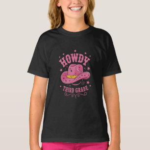 Hallo 3. Klasse Cowboy Cowgirl Zurück zur Schule T-Shirt
