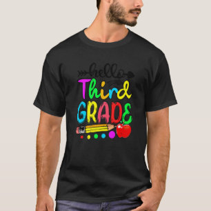 Hallo 3. Klasse Glückwunsch ersten Tag Team Dritte T-Shirt