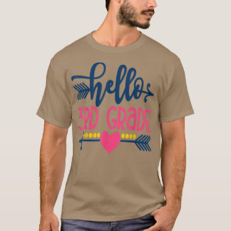 Hallo 3. Klasse Lehrer Kinder zurück zu Schulgesch T-Shirt