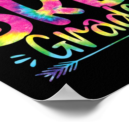 Hallo 3. Klasse Lehrer Schüler Gefärbte Krawatte z Poster (Ecke)