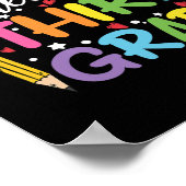 Hallo 3. Klasse Lehrer Student zurück zur Schule Poster (Ecke)