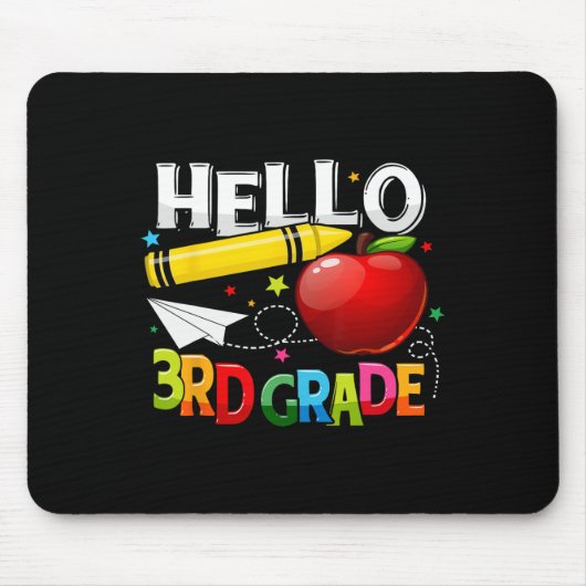 Hallo 3. Klasse Lehrerteam Dritte Klasse Truppe Gi Mousepad (Vorne)