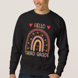Hallo 3. Klasse Regenbogen-Lehrer Kinder Zurück zu Sweatshirt
