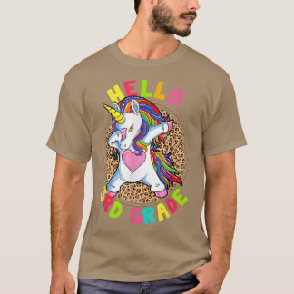 Hallo 3. Klasse Unicorn Kinder Mädchen Leopard zur T-Shirt