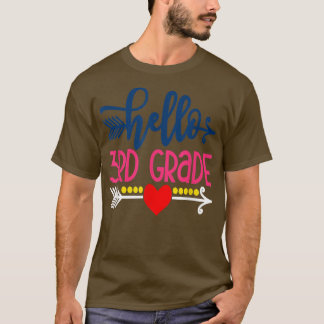 Hallo 3. Klasse zurück zum Lehrer Kinder 2022 T T-Shirt
