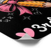 Hallo 3. Klasse zurück zur Schule Coquette Stift B Poster (Ecke)