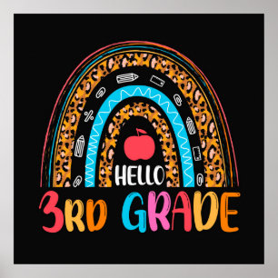 Hallo 3. Klasse Zurück zur Schule Poster