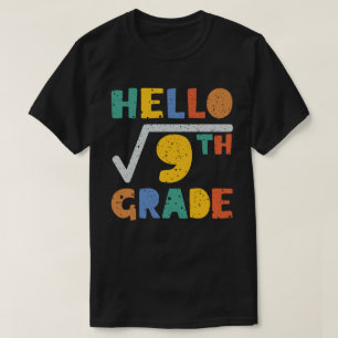 Hallo 3rd Grade Funny Square Wurzel von 9 Mathemat T-Shirt