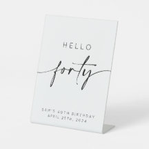 Hallo 40. Geburtstag