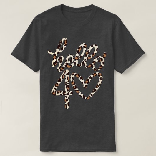 Hallo 40 Leapord T-Shirt (Design vorne)