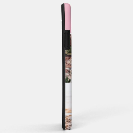 Hallo ! 4 FotoCollage Hübsch rosa Personalisiert Case-Mate iPhone Hülle (Hinten/Rechts)