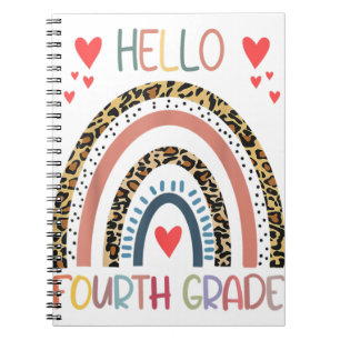 Hallo 4. Klasse Leopard Rainbow 4. Klasse zurück Notizblock